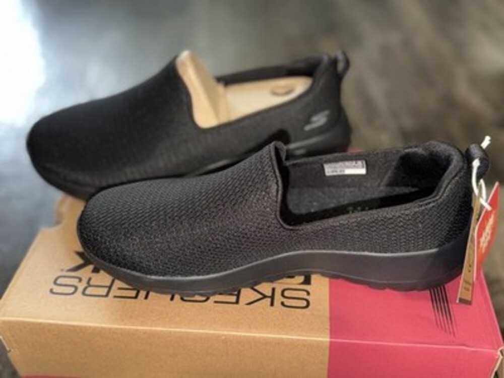 Skechers Black Slip-On Knit Loafers for Women